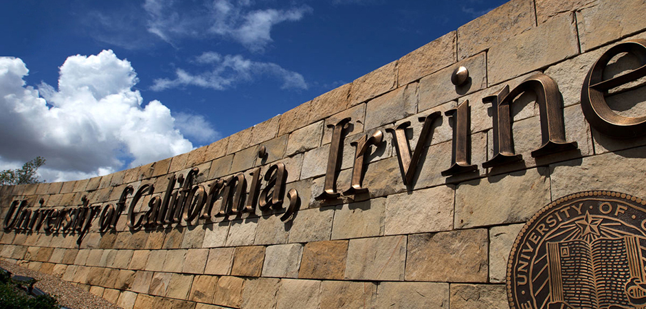 Sing of UC Irvine at the entrance of the University